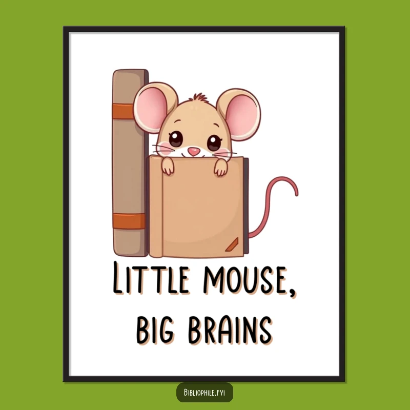 Free Printable Kawaii Mouse Encyclopedia Wall Art: Cute & Funny Downloadable Decor