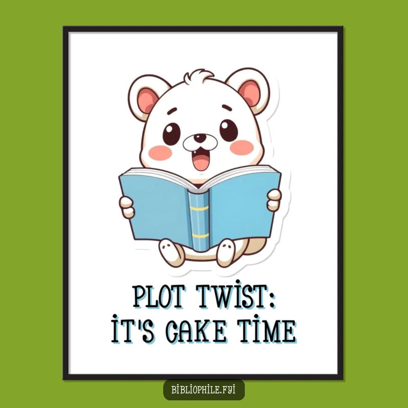 Free Printable Wall Art: Surprised Animal Book Pop, Funny Downloadable Decor