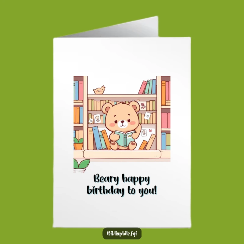 Free Printable Bear Birthday Card: Funny Decorator DIY Downloadable Gift
