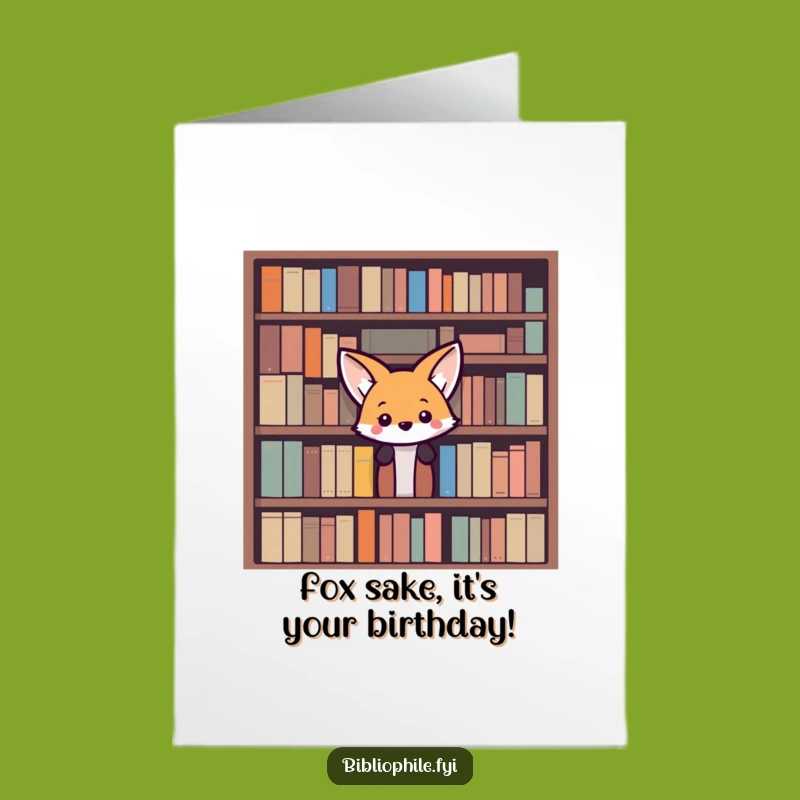 Free Printable Birthday Card: Curious Fox Peek-a-Boo Funny Downloadable Gift