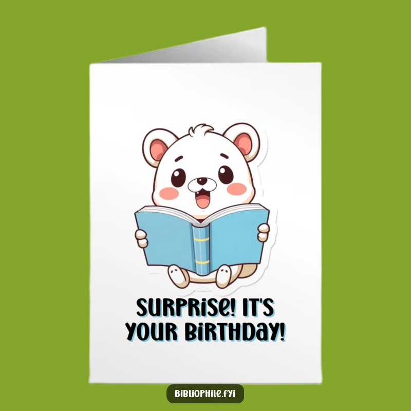 Free Printable Birthday Card: Surprised Animal Book Pop, Hilarious Downloadable Gift