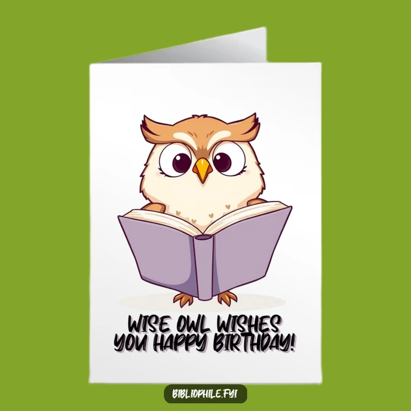 Free Printable Funny Owl Birthday Card - Downloadable Laughs for Book Lovers!