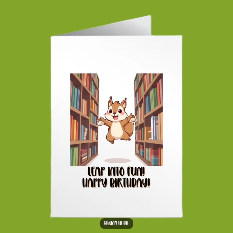 Free Printable Squirrel Birthday Card: Zippy Downloadable Gift for High Energy