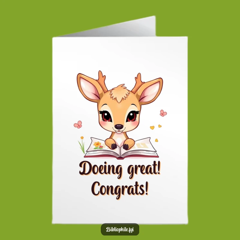 Free Printable Congrats Card: Deer's Insight, Downloadable Gift!