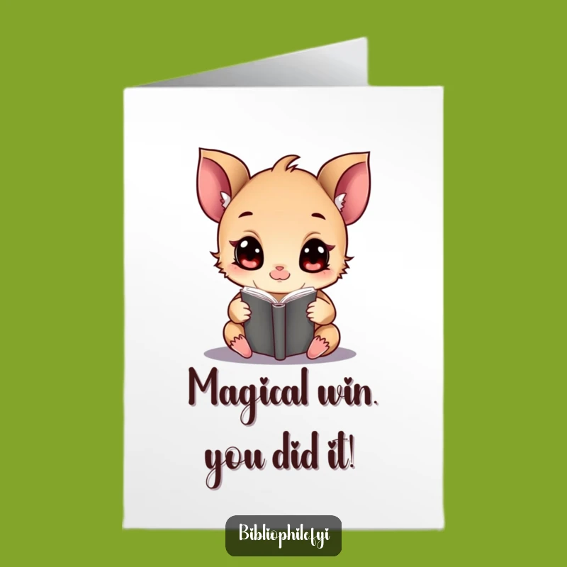Enchanting Free Printable Congrats Card: Creature Discovers Magic, a Whimsical Downloadable Gift
