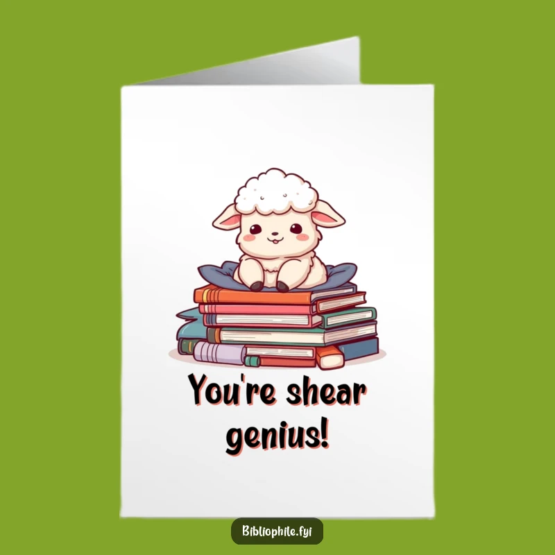 Free Printable Congrats Card: Sheep in Stories, Downloadable Cozy Achievement