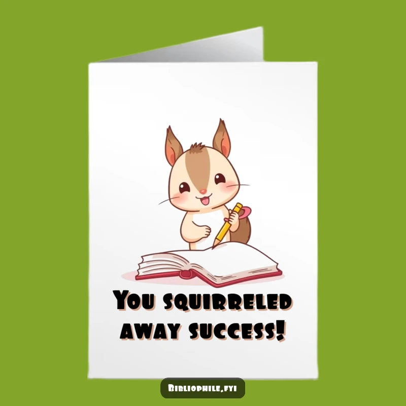 Free Printable Congratulations Card: Squirrel Celebrator, Mark Success with Downloadable Cheer