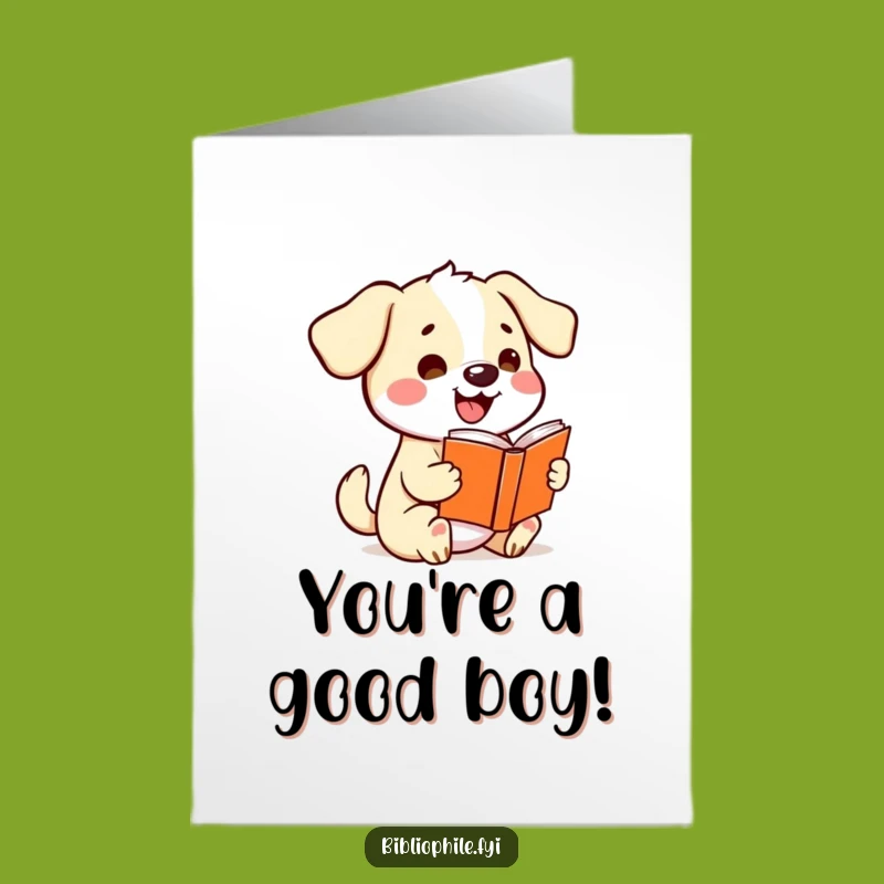Free Printable Kawaii Dog Congrats Card: Storytime Cheers, Downloadable & Funny Gift