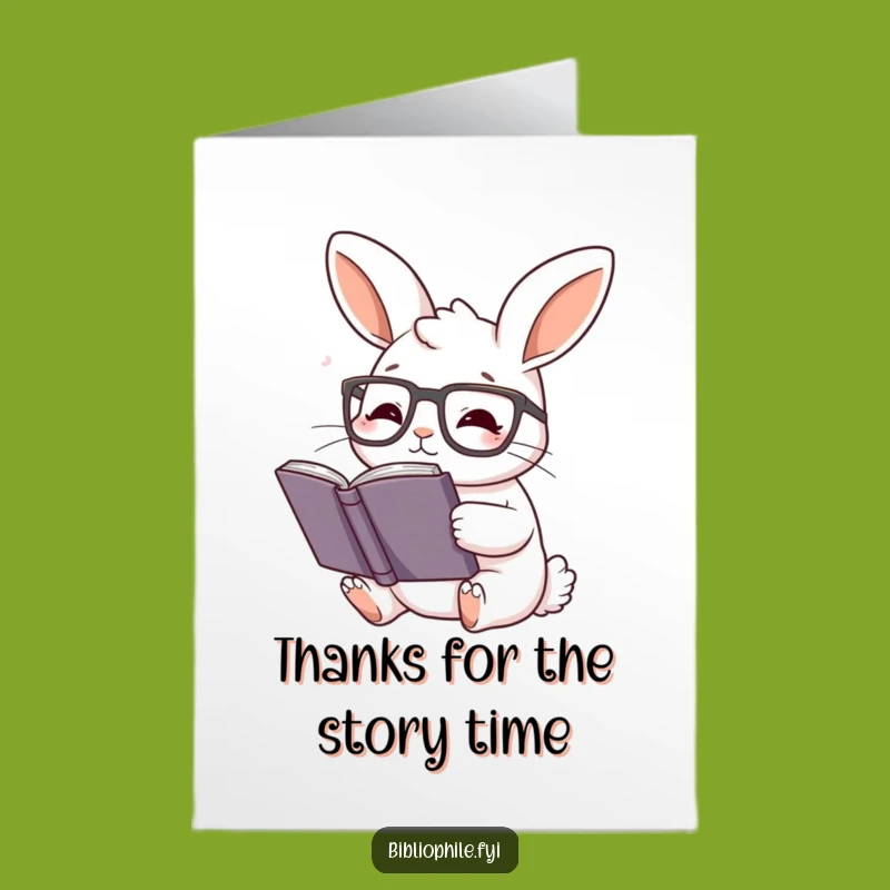 Free Printable Rabbit Thank You Card: Funny Reader DIY Downloadable Gift
