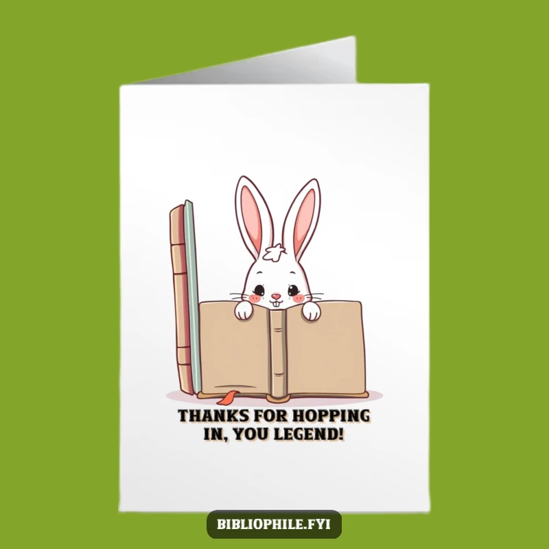 Free Printable Rabbit Thank You Card: Playful Downloadable Gift for Gratitude