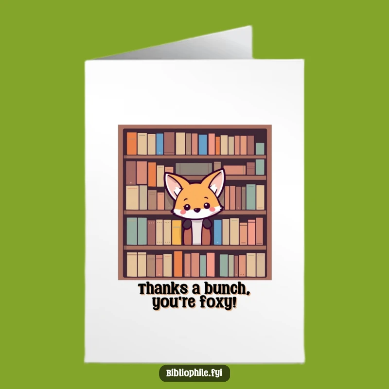 Free Printable Thank You Card: Curious Fox Gratitude Funny Downloadable Gift