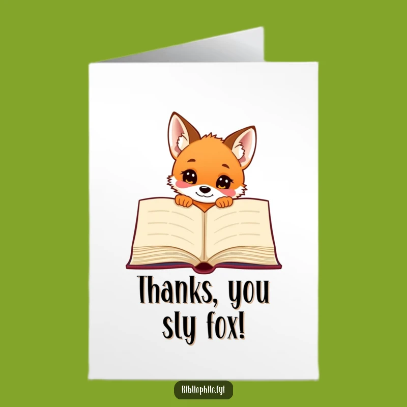 Free Printable Thank You Card: Curious Fox Puppy, Express Thanks with Downloadable Cuteness