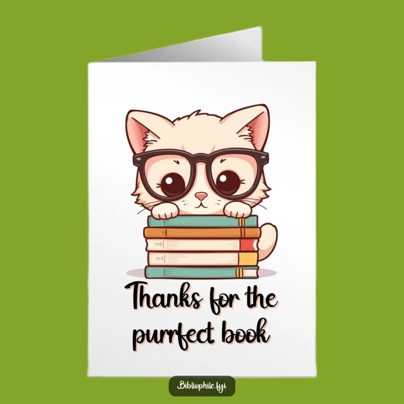 Free Printable Thank You Card: Kitten Scholar, Funny Downloadable Gift