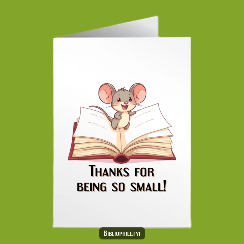 Free Printable Thank You Card: Mouse's Grateful Journey Funny Gift