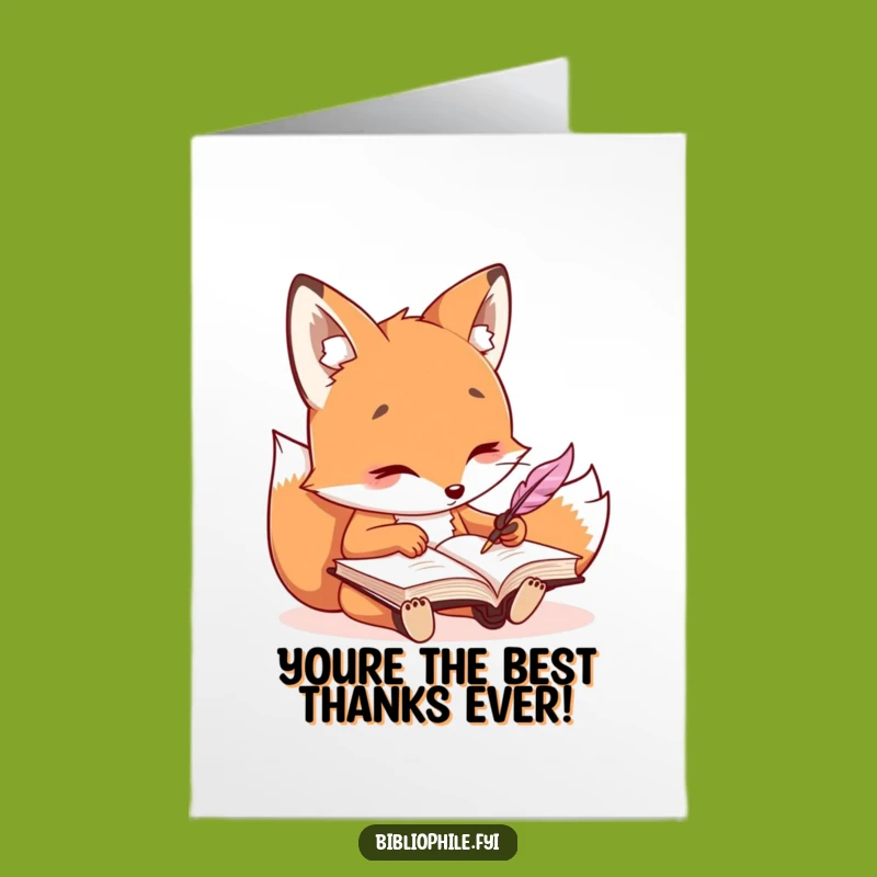 Free Printable Thank You: Whimsical Kawaii Fox Journal, a Charming Downloadable Gift