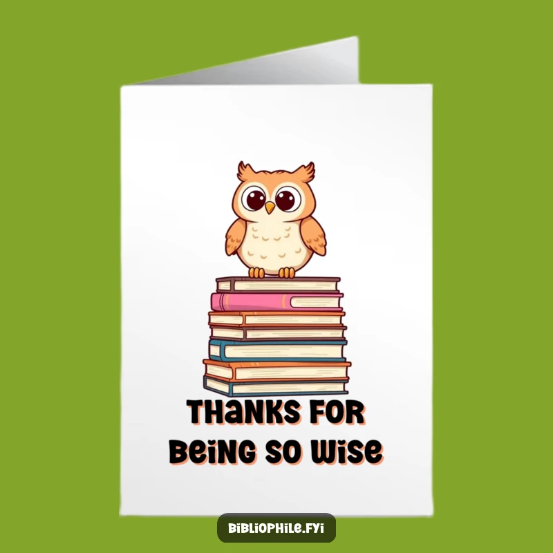 Free Printable Owl Thank You Card - Wise Gratitude - Downloadable DIY Gift of Thanks