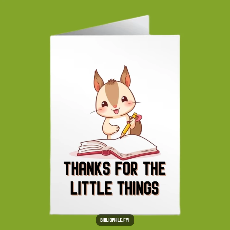 Free Printable Thank You Card: Squirrel Helper, Express Thanks with Downloadable Enthusiasm