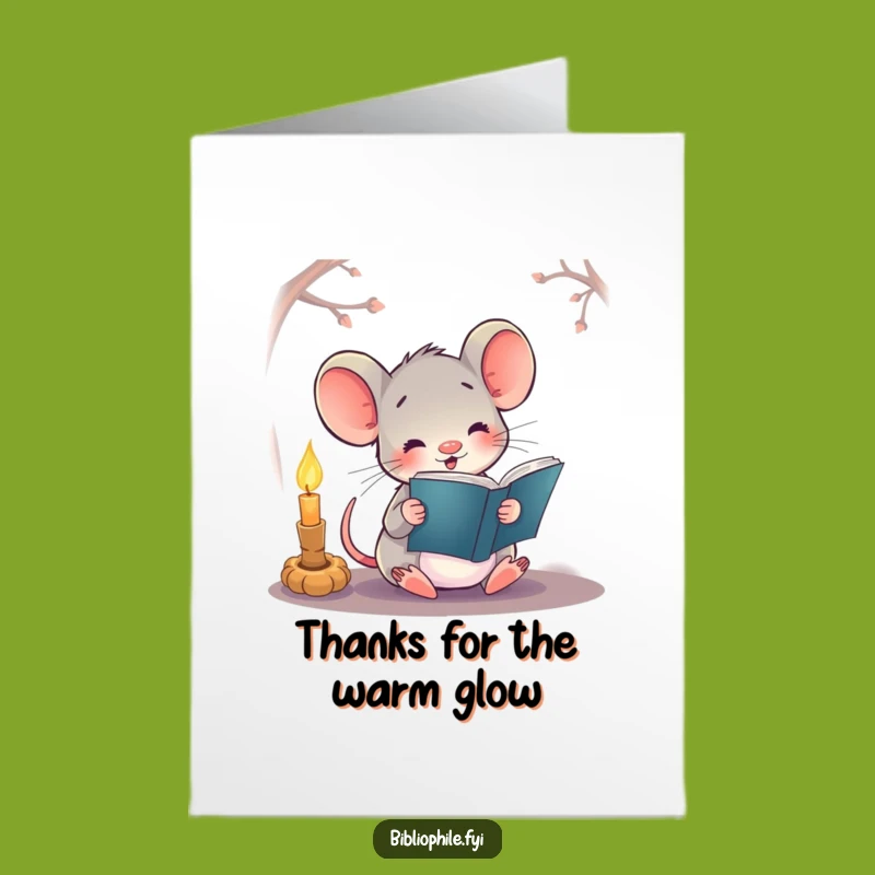 Free Printable Thank You Card: Mouse's Gratitude, Cozy DIY Gift!