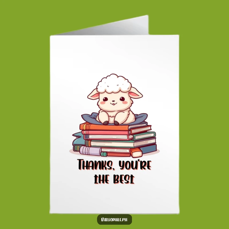 Free Printable Thank You Card: Sheep Story Comfort, Downloadable Grateful Greeting