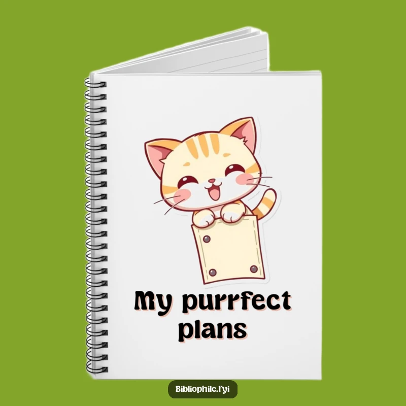 Funny Kawaii Cat Notebook - Pounce on Your Ideas with This Playful Journal