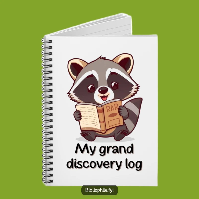 Funny Raccoon Rare Book Notebook: Jot Down Discoveries with Flair