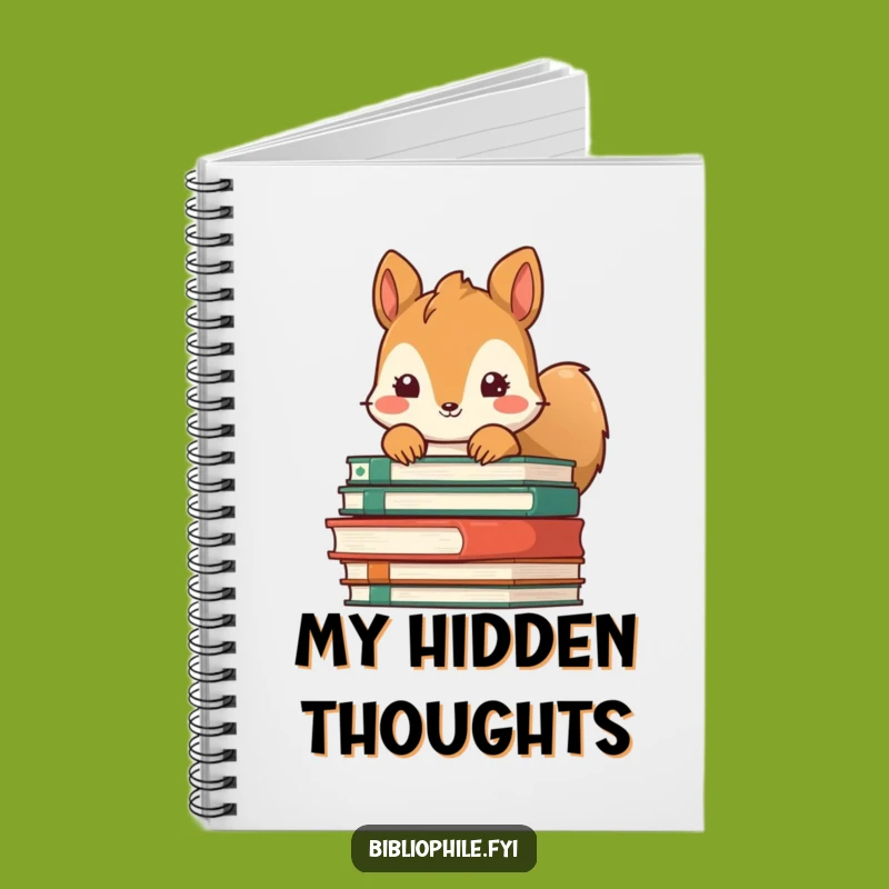 Funny Squirrel Book Hideout Notebook: Jot Down Ideas with Literary Curiosity