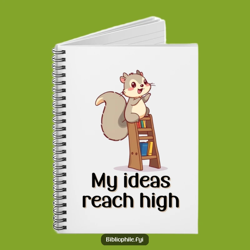 Funny Squirrel Bookshelf Notebook: Jot Down Energetic Ideas