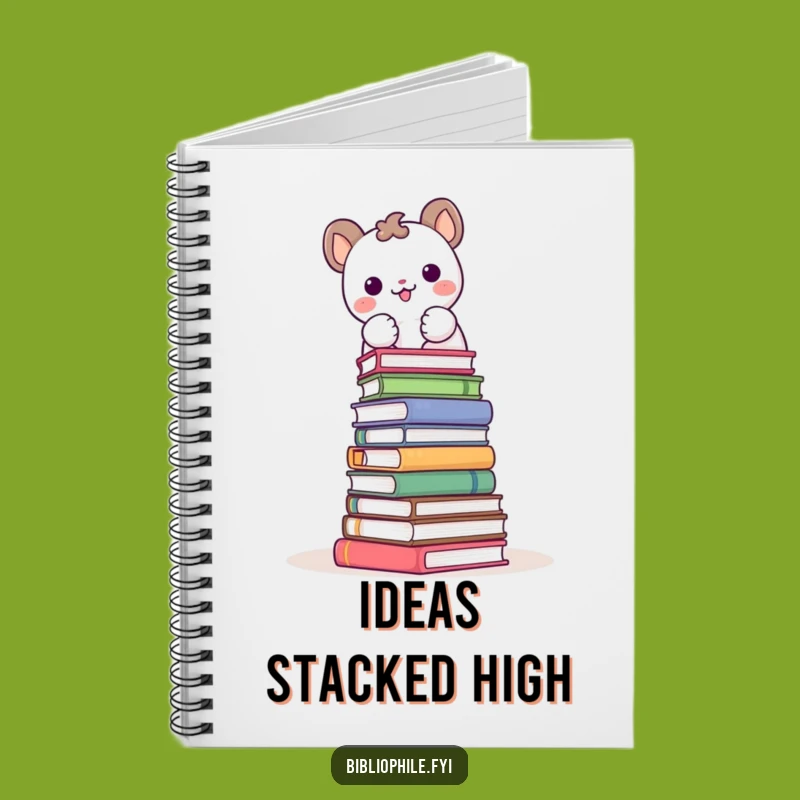 Funny Book Tower Journal Notebook: Joyful Animal Stacking Gift