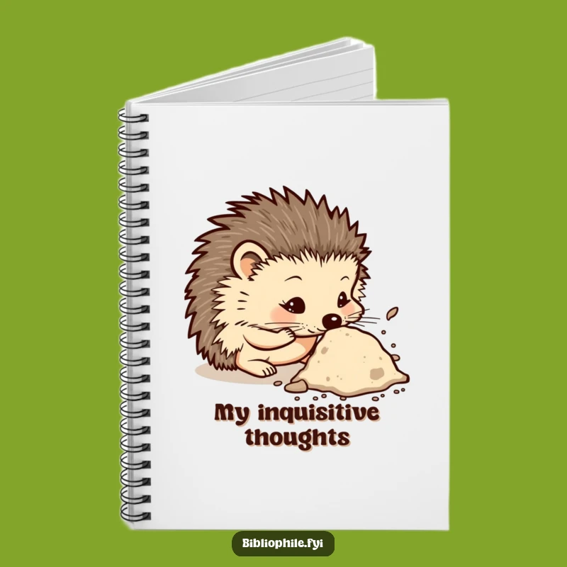 Funny Curious Hedgehog Notebook: Humorous Journal for Inquisitive Minds