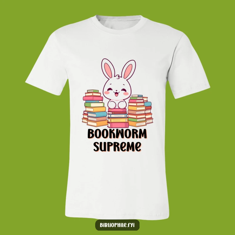 Funny Kawaii Bunny Reading T-Shirt: Hilarious Book Lover Apparel