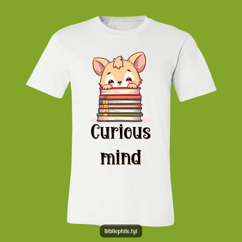Funny Animal Curious Books T-Shirt - Quirky Apparel for Explorers
