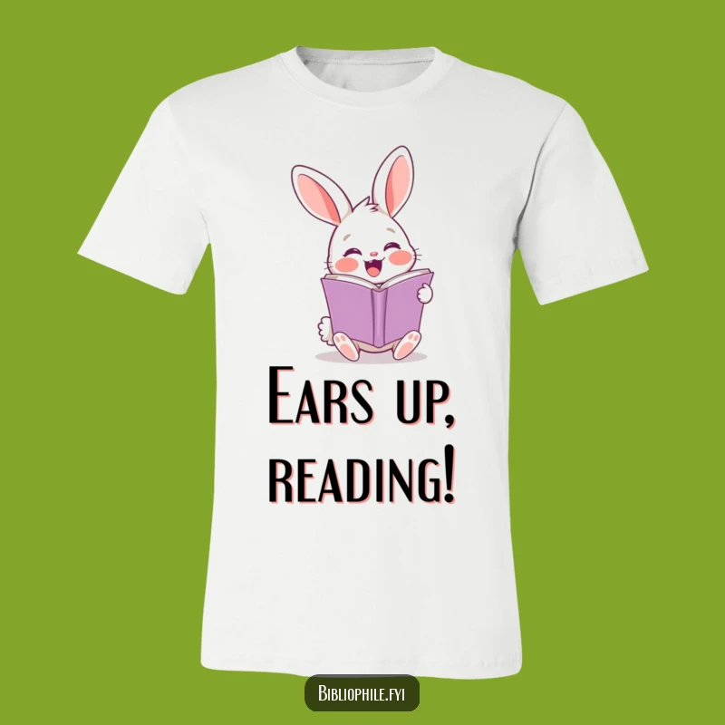 Funny Rabbit Reading T-Shirt - Hilarious Book Lover Apparel