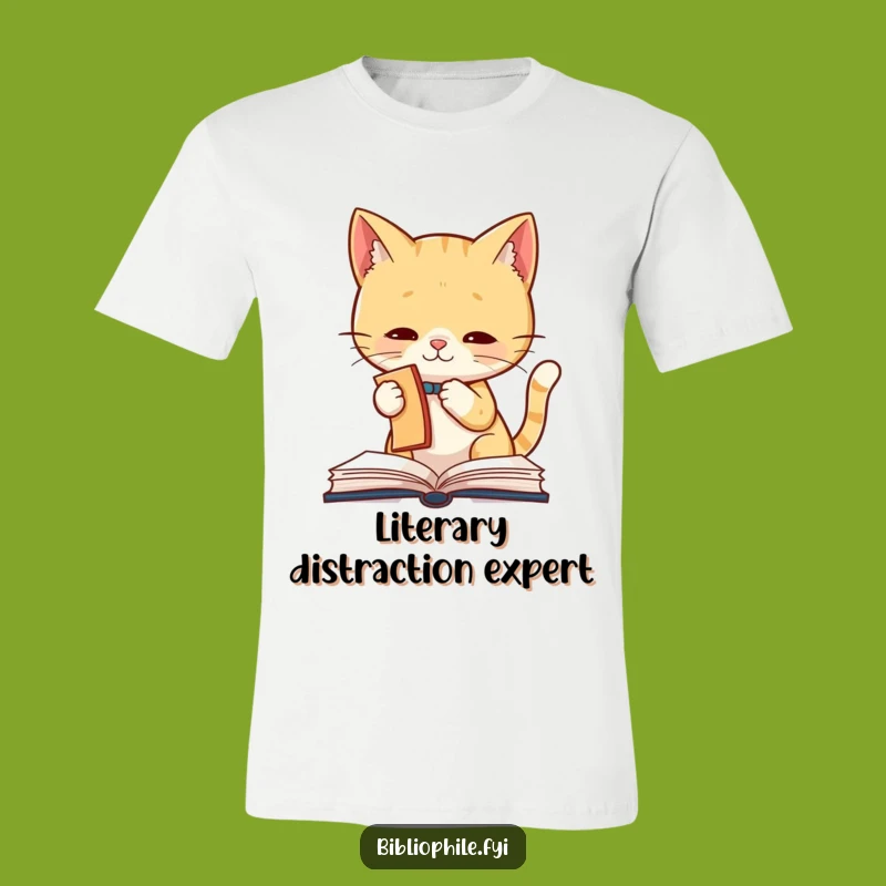 Funny Cat Bookmark Thief T-Shirt: Hilarious Literary Apparel for Cat Lovers