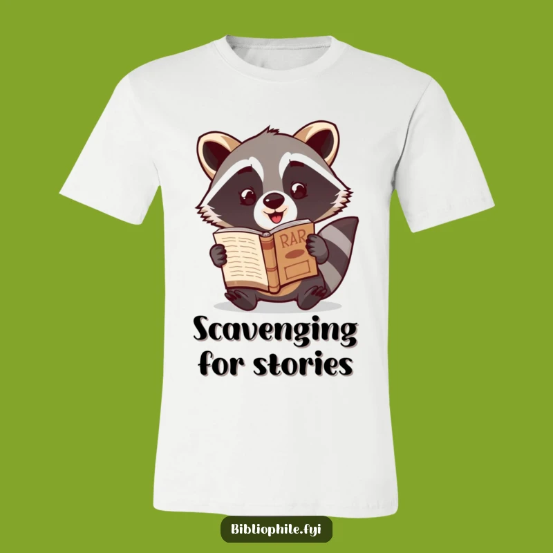 Funny Raccoon Rare Book Discoverer T-Shirt: Show Off Your Finds