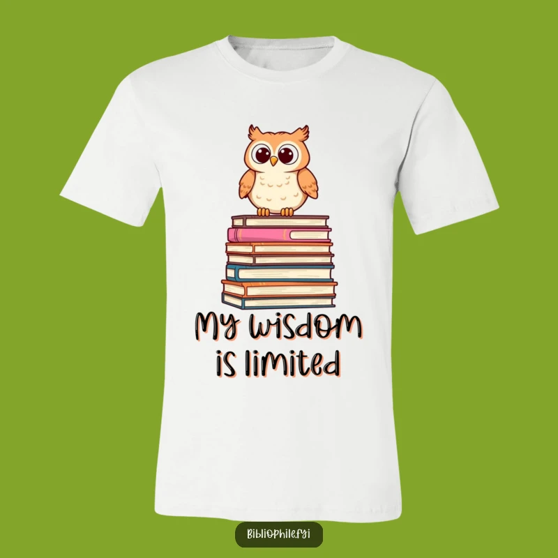 Funny Owl Reading T-Shirt: Cute Owl on Books Tee as a Hilarious Gift