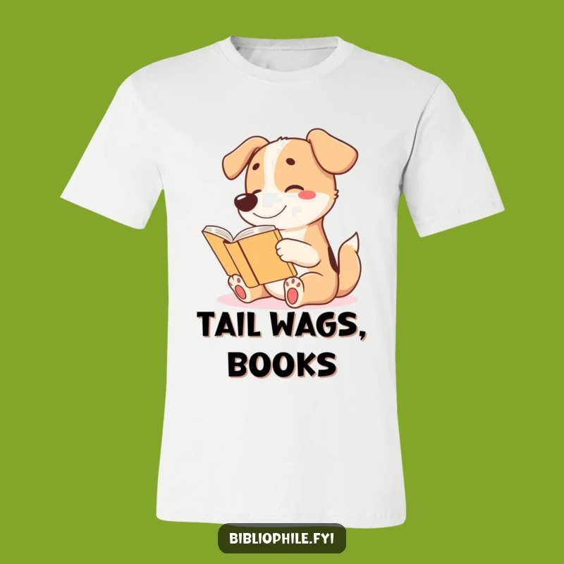 Funny Dog Reader T-Shirt - Excited Story Time Tee
