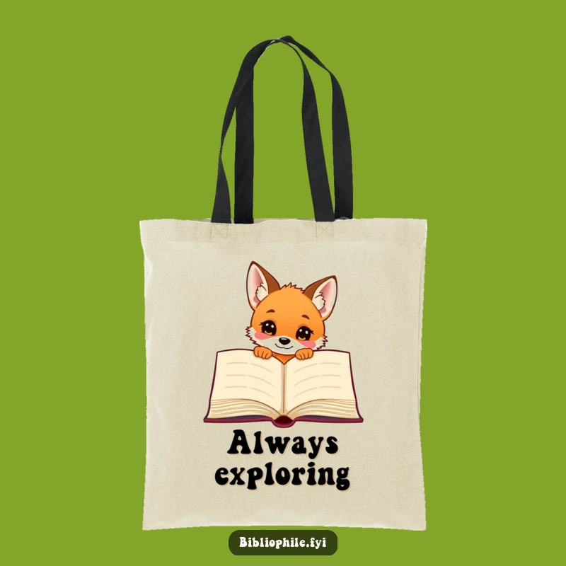 Funny Fox Puppy Tote Bag: Carry Your Books and Adorable Charm