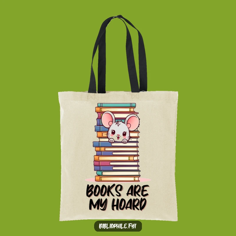 Funny Mouse Reader Tote Bag - Peek-a-Boo Book Carryall