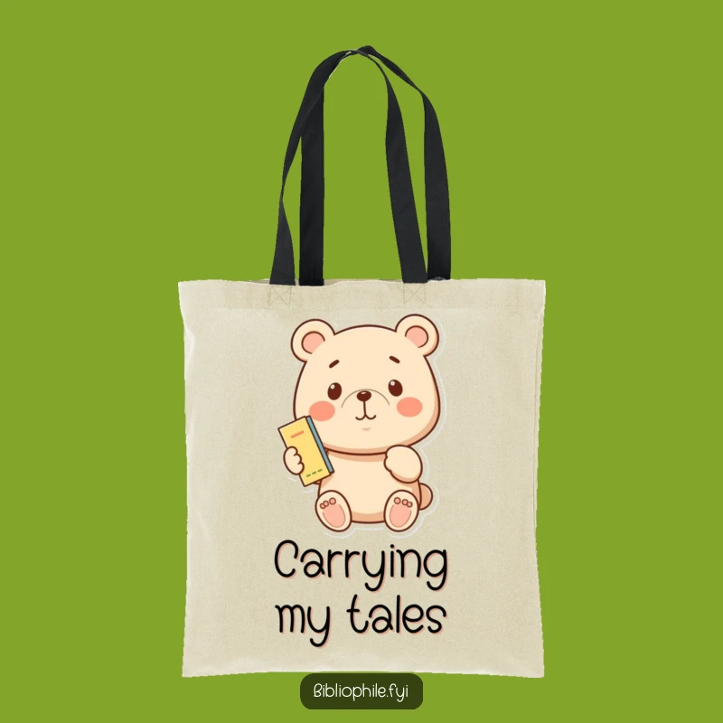 Funny Bear Bookmark Tote Bag: Carry Your Literary Accomplishments