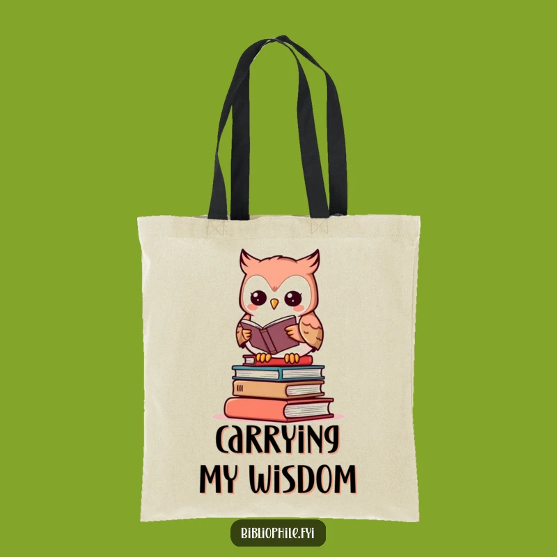 Funny Owl Book Tote Bag - Stylish Literary Accessory Gift