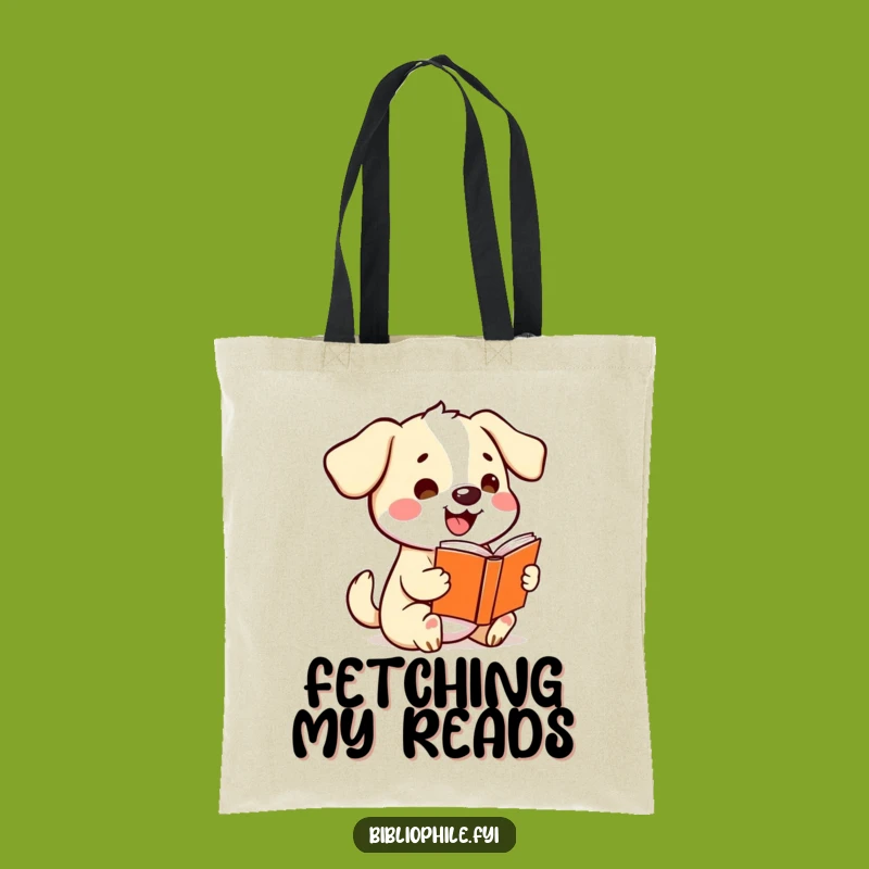 Funny Kawaii Dog Tote Bag - Carry Your Books with Tail-Wagging Excitement