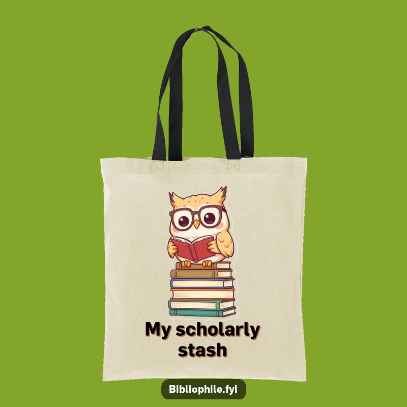 Funny Kawaii Owl Book Tote Bag: Carry Your Knowledge