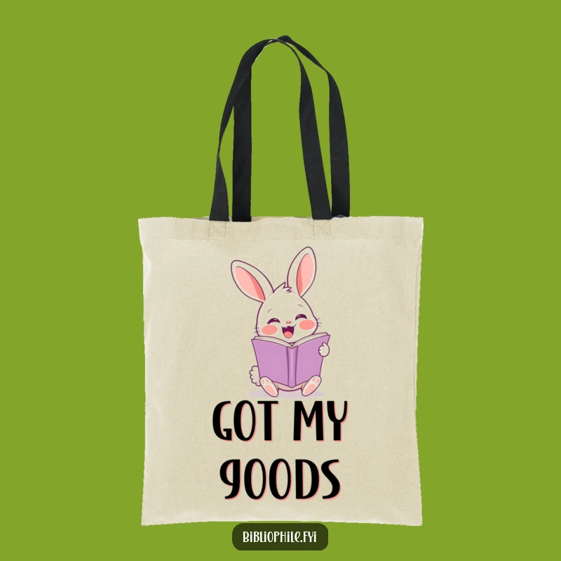 Funny Rabbit Book Tote Bag - Stylish & Practical Gift