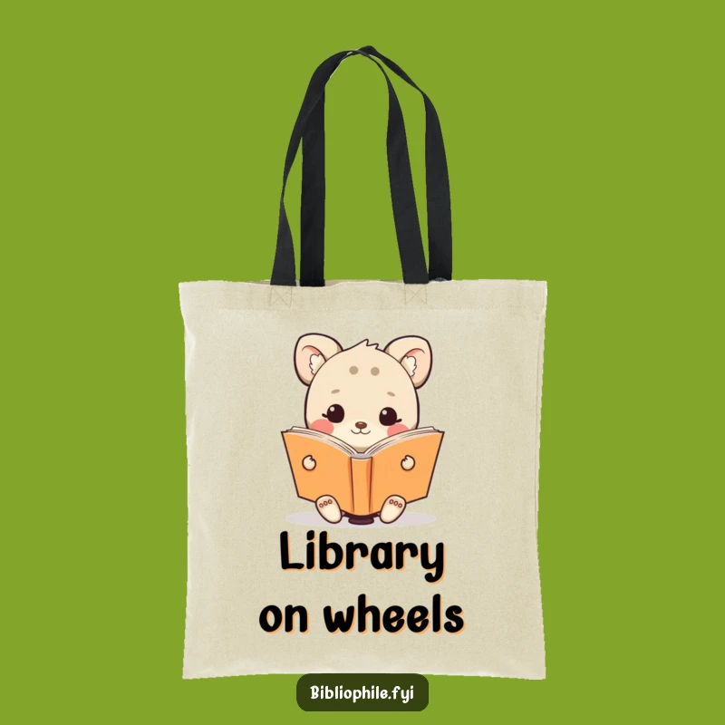 Funny Animal Reading Tote Bag - Carry Your Stories with a Smile