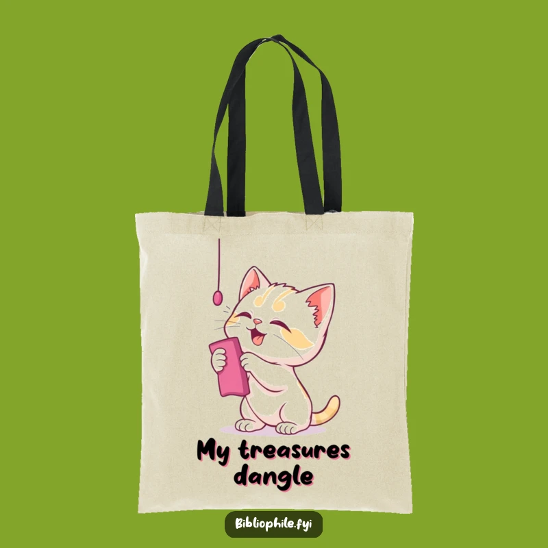 Funny Kitten Bookmark Tote Bag - Stylish Cat Accessory