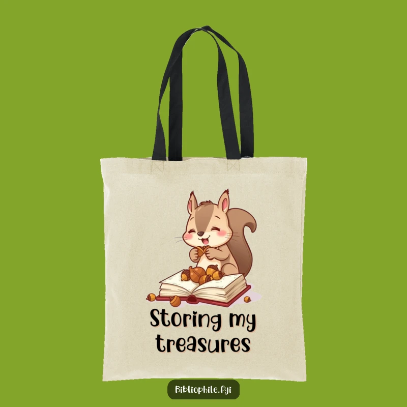 Funny Squirrel Stash Tote Bag: Carry Your Treasures with Humor